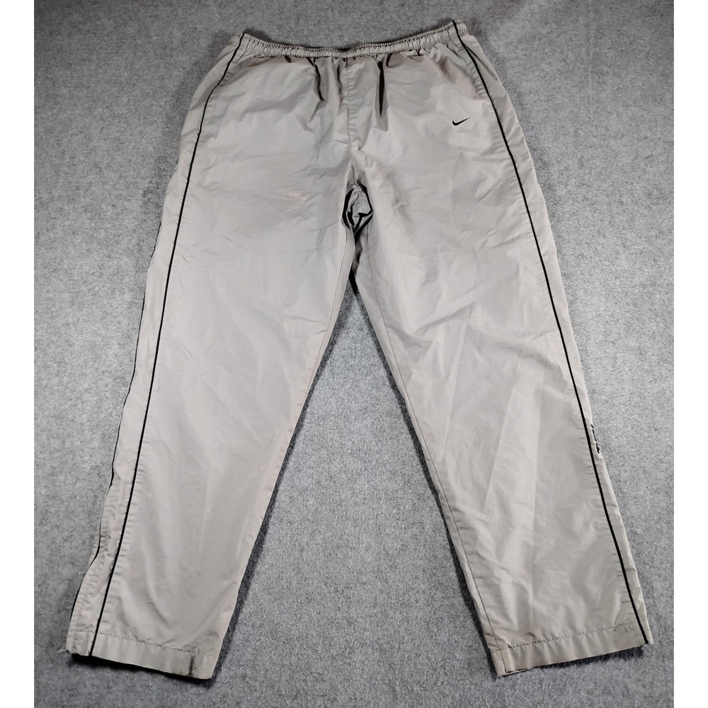 Vintage Nike Men Gray Windbreaker Track Pants XL Swoosh Logo Y2K